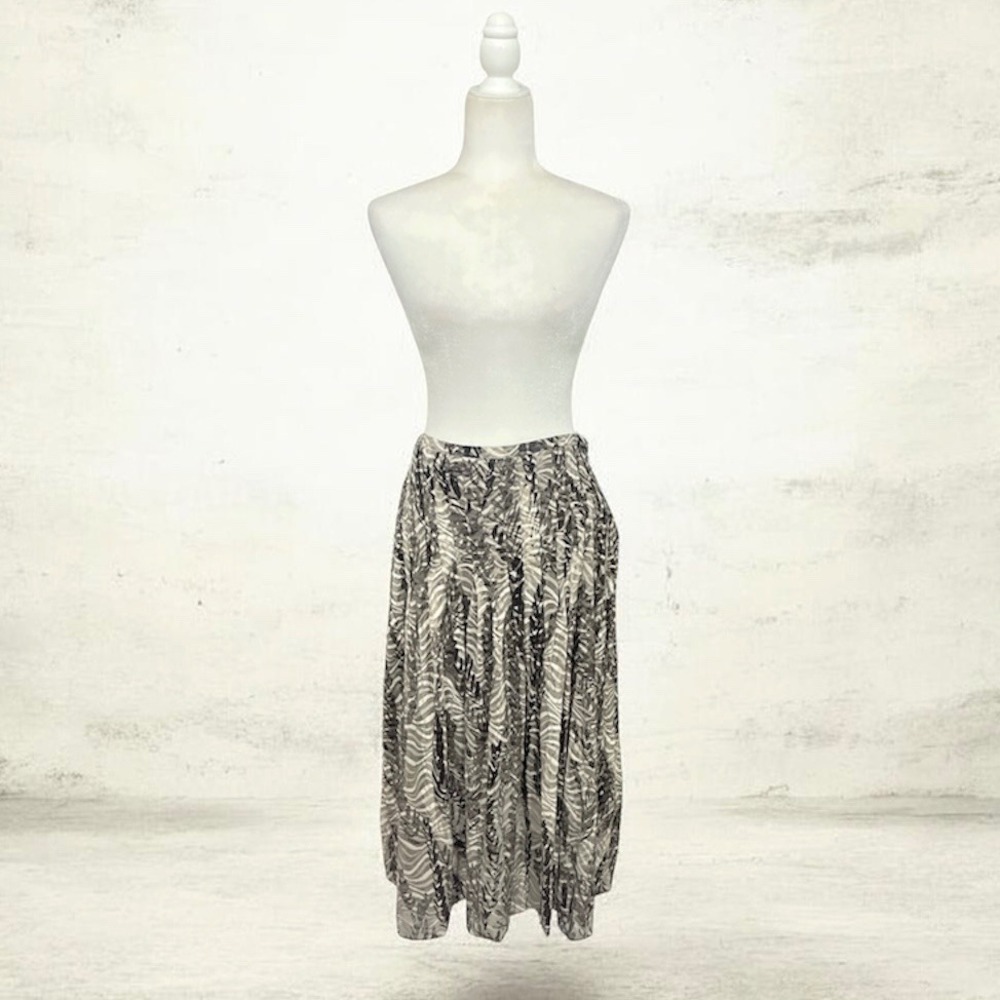 Dark Romantic Whimsical Midi Skirt Jones NY Size XL Pull On Elastic Waist